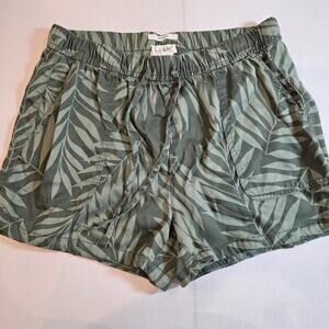 Nicole Miller Tropical Palm Tree Drawstring shorts